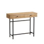 Hanah Home Aparador Versátil para Salón y Comedor, Tablero Melamina y Patas Metal, Roble y Negro, 100x86x35cm